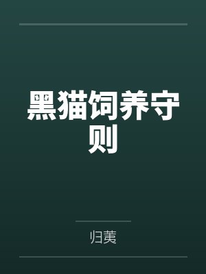 黑猫饲养守则