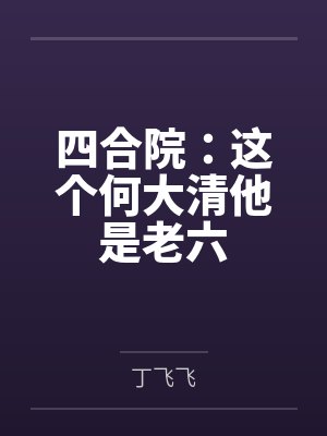 四合院：这个何大清他是老六