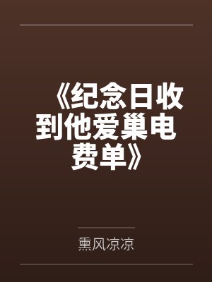 《纪念日收到他爱巢电费单》
