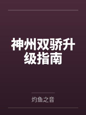 神州双骄升级指南
