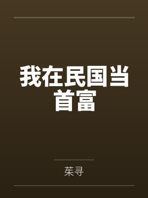 我在民国当首富