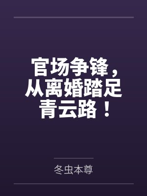 官场争锋,从离婚踏足青云路!