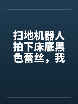 扫地机器人拍下床底黑色蕾丝，我反手送教授老公入狱
