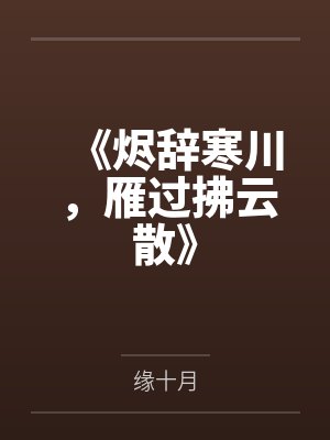 《烬辞寒川，雁过拂云散》